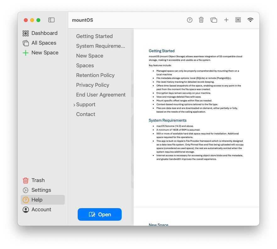 mountOS gallery image