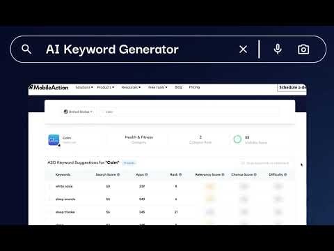 startuptile AI Keyword Generator by MobileAction-Explore keywords with AI for free & boost your app downloads
