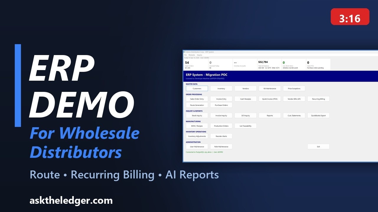 Ask the Ledger - ERP for Distributors gallery image