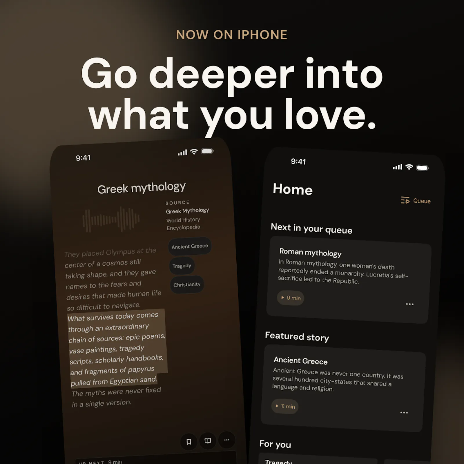 HearLore for iPhone screenshot 1