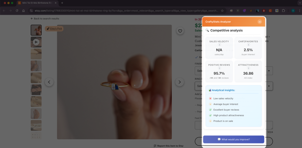 Craftystats: outil d'analyse Etsy media 4