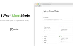 Notion Monk Mode Planner media 1
