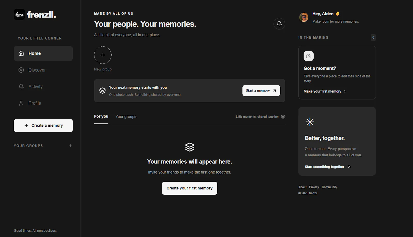 frenzii — Shared memories screenshot 3