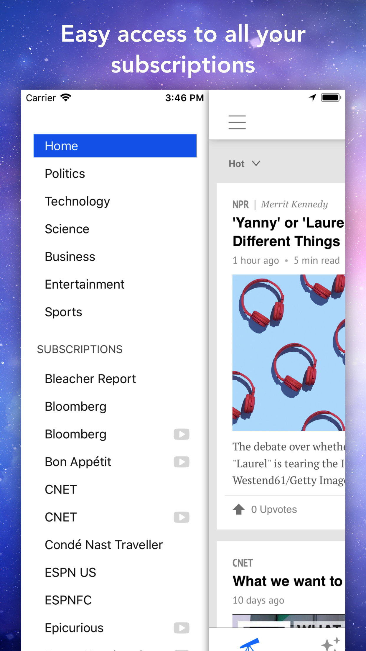 Telescope: News Reader gallery image