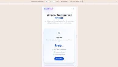 React SaaS Landing Page Template gallery image