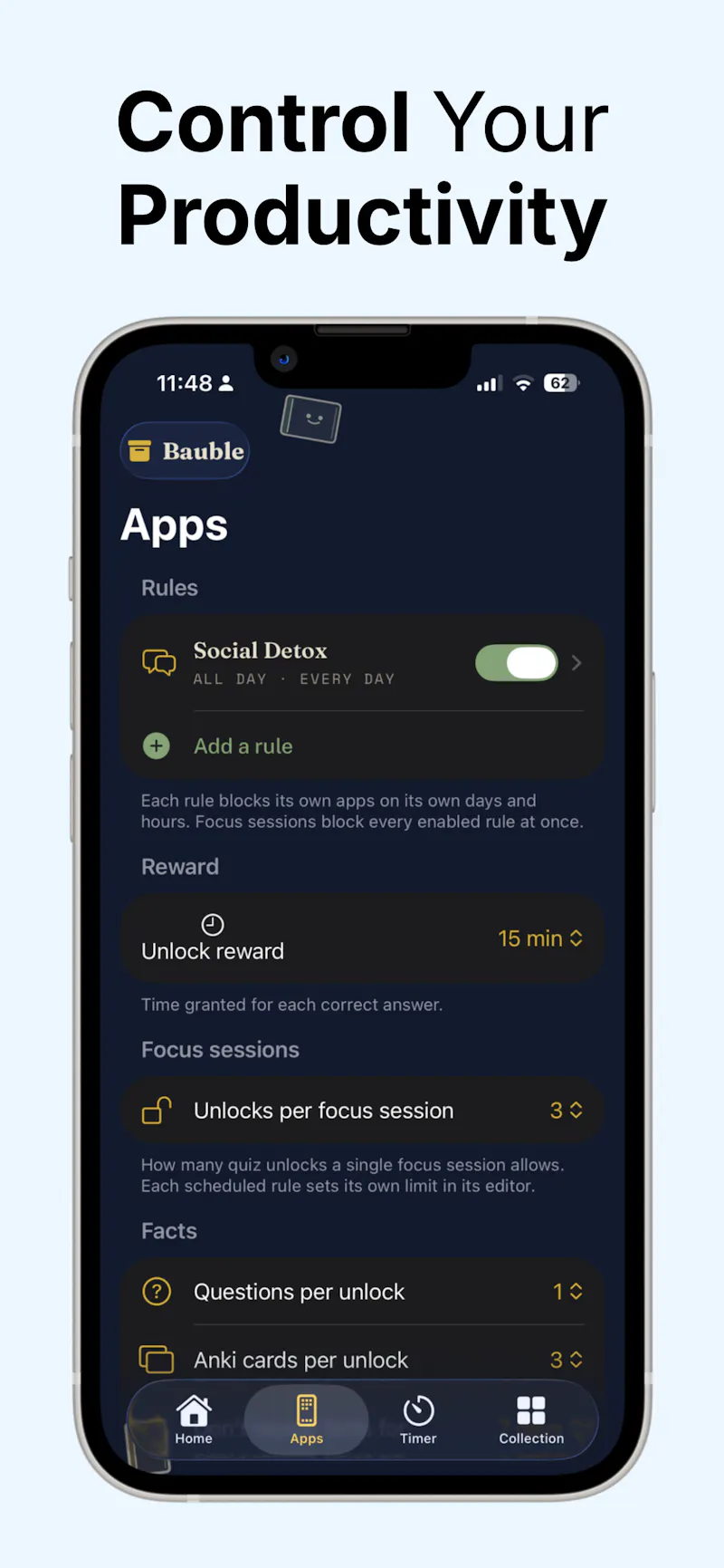 Bauble — Learn facts, earn screen time screenshot 7