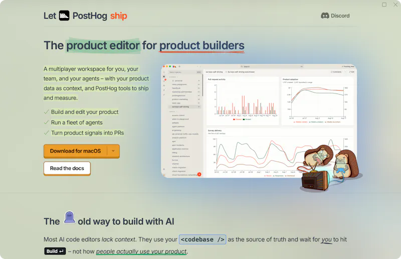 PostHog Desktop screenshot 2