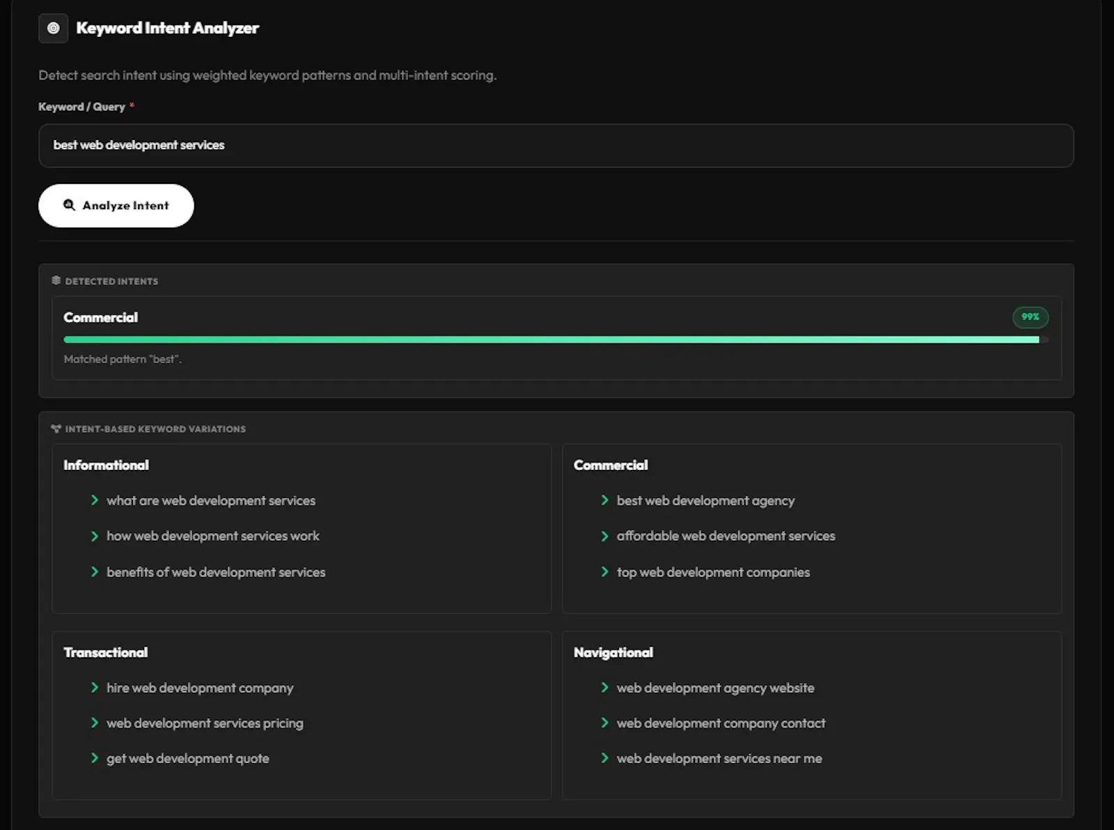 Keyword Intent Analyzer screenshot 2