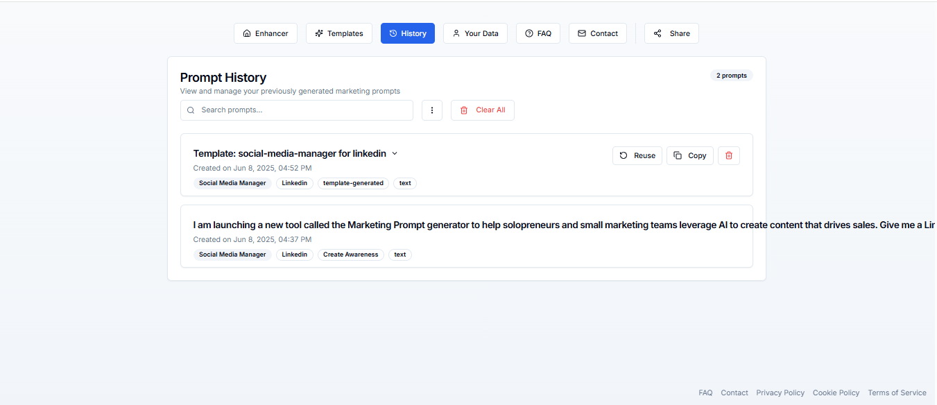 Generatore di prompt di marketing - Genera istantaneamente istruzioni di marketing ad alta conversione. media 3