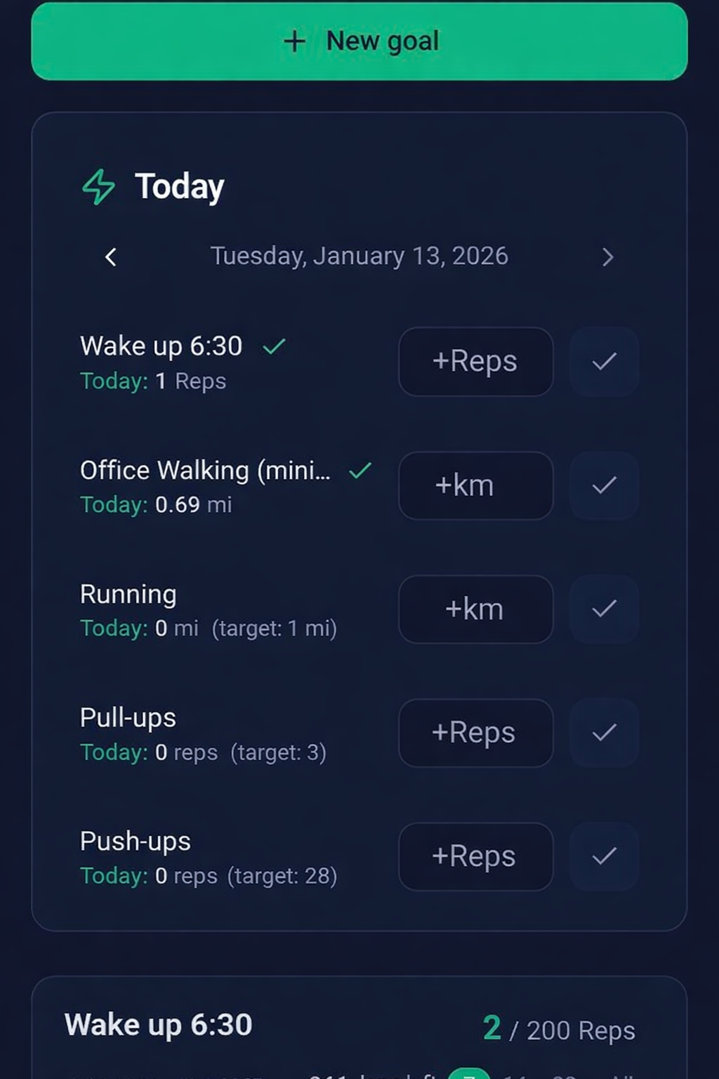 MyGoals - Screenshot 2 showing product features and functionality