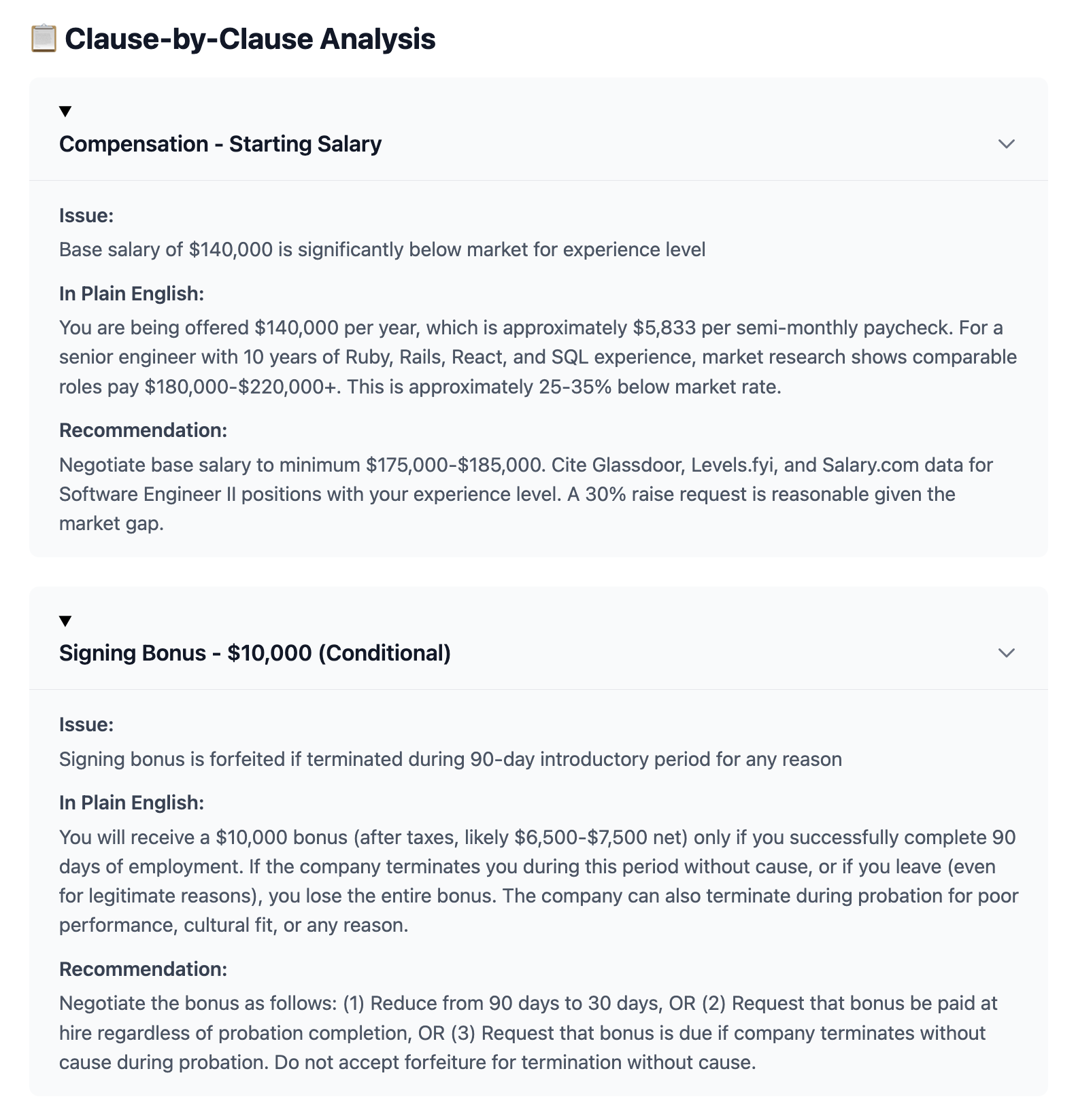 ClausyApp Contact Analysis gallery image