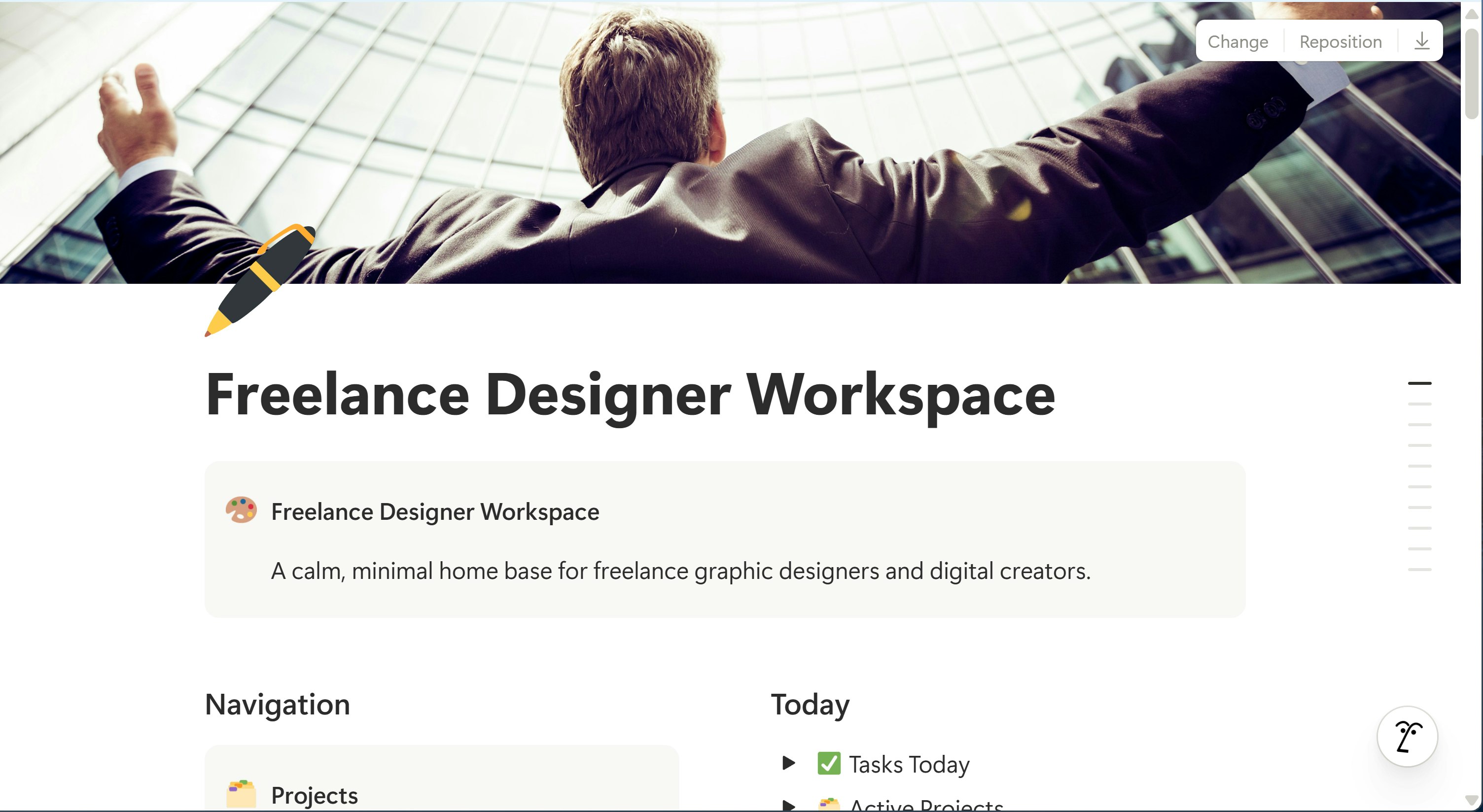 Freelance Workspace Notion Template gallery image