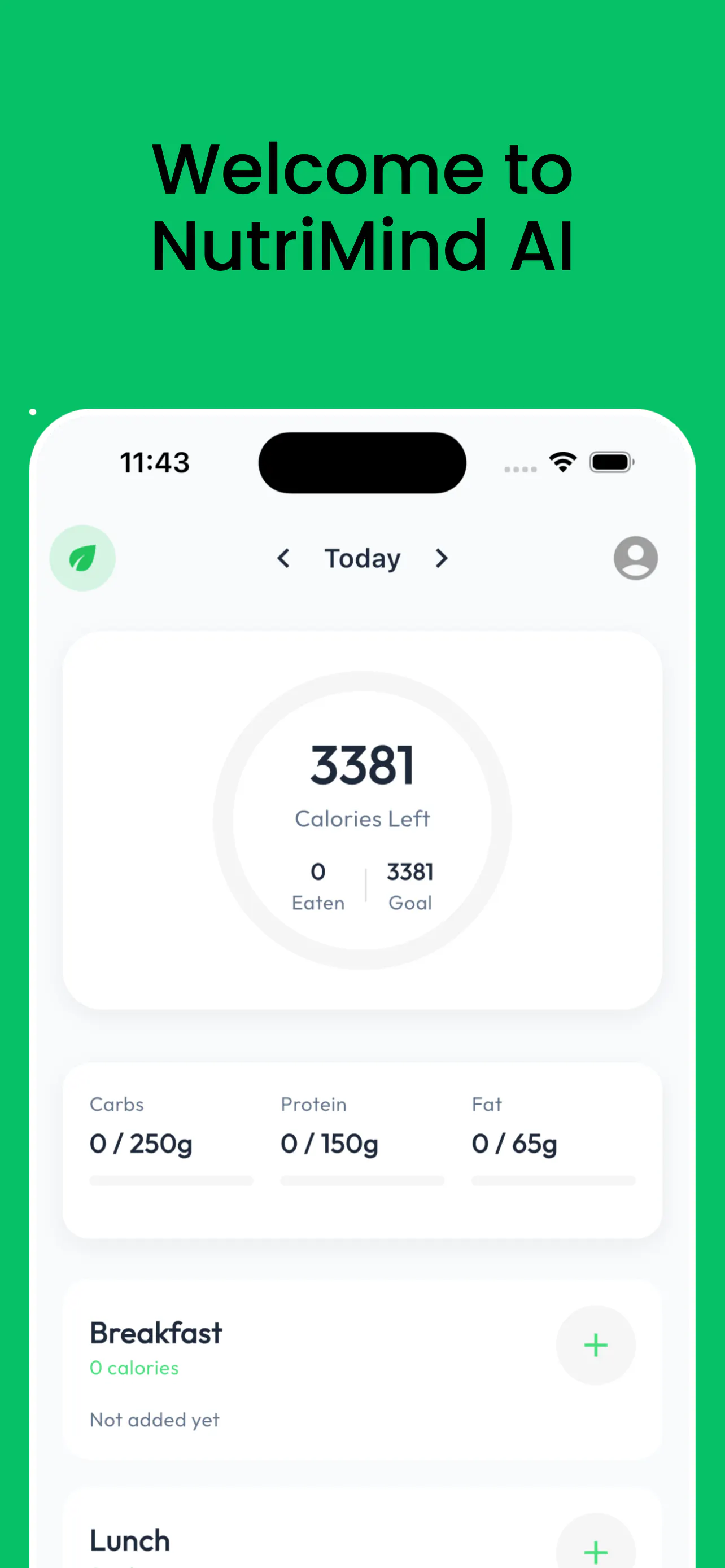 NutriMind AI - Calorie Tracker のプロダクトバナー