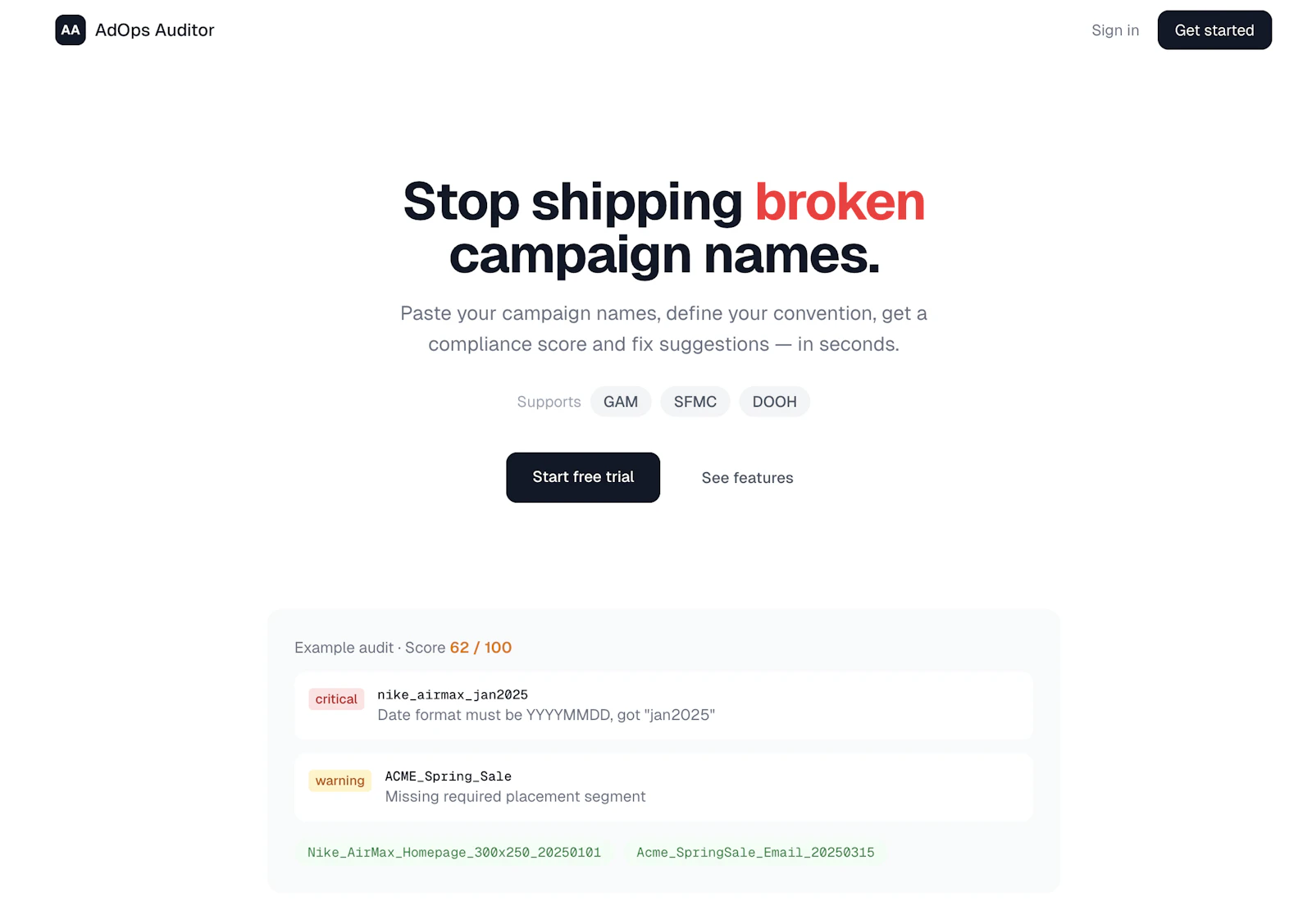 AdOps Auditor screenshot 1