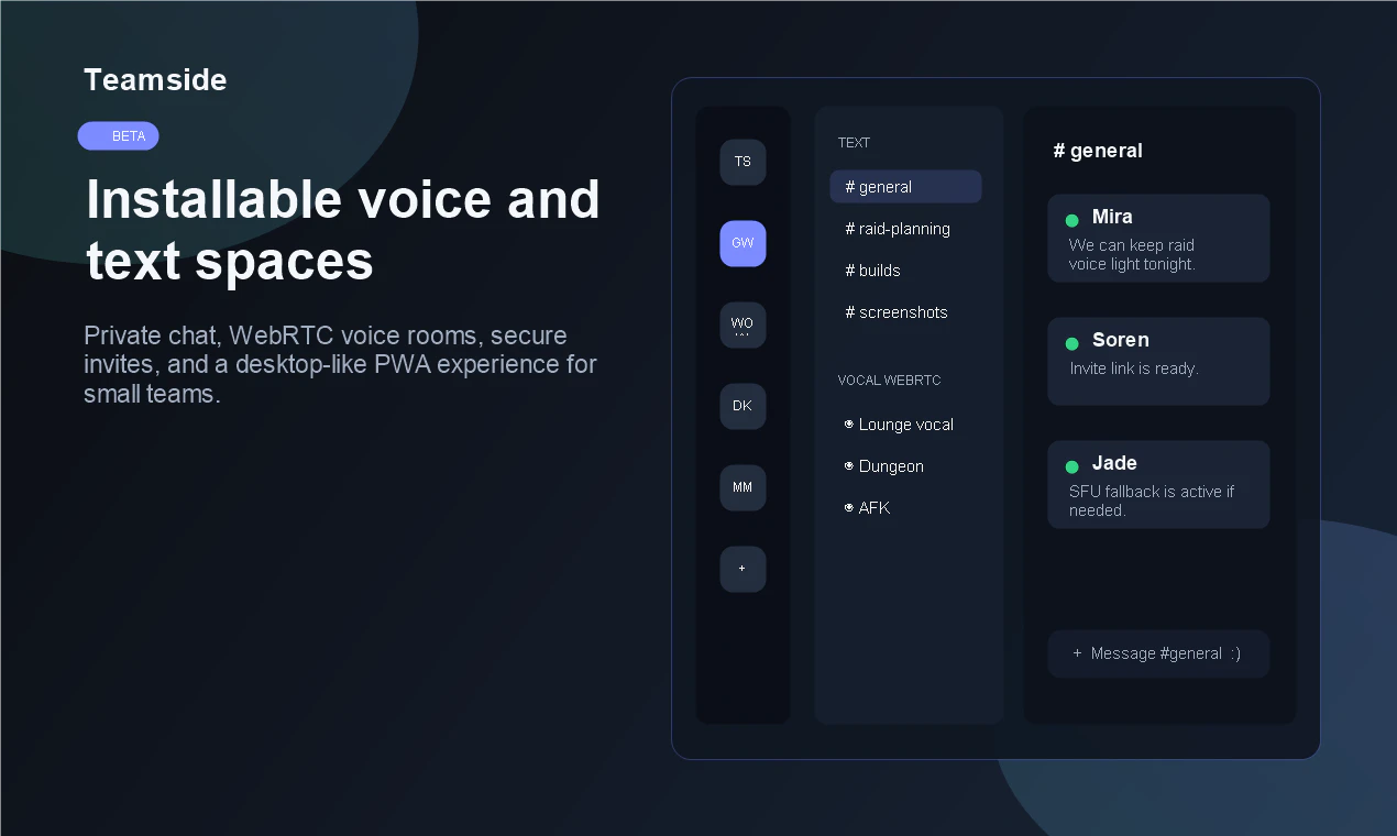 Teamside screenshot 1