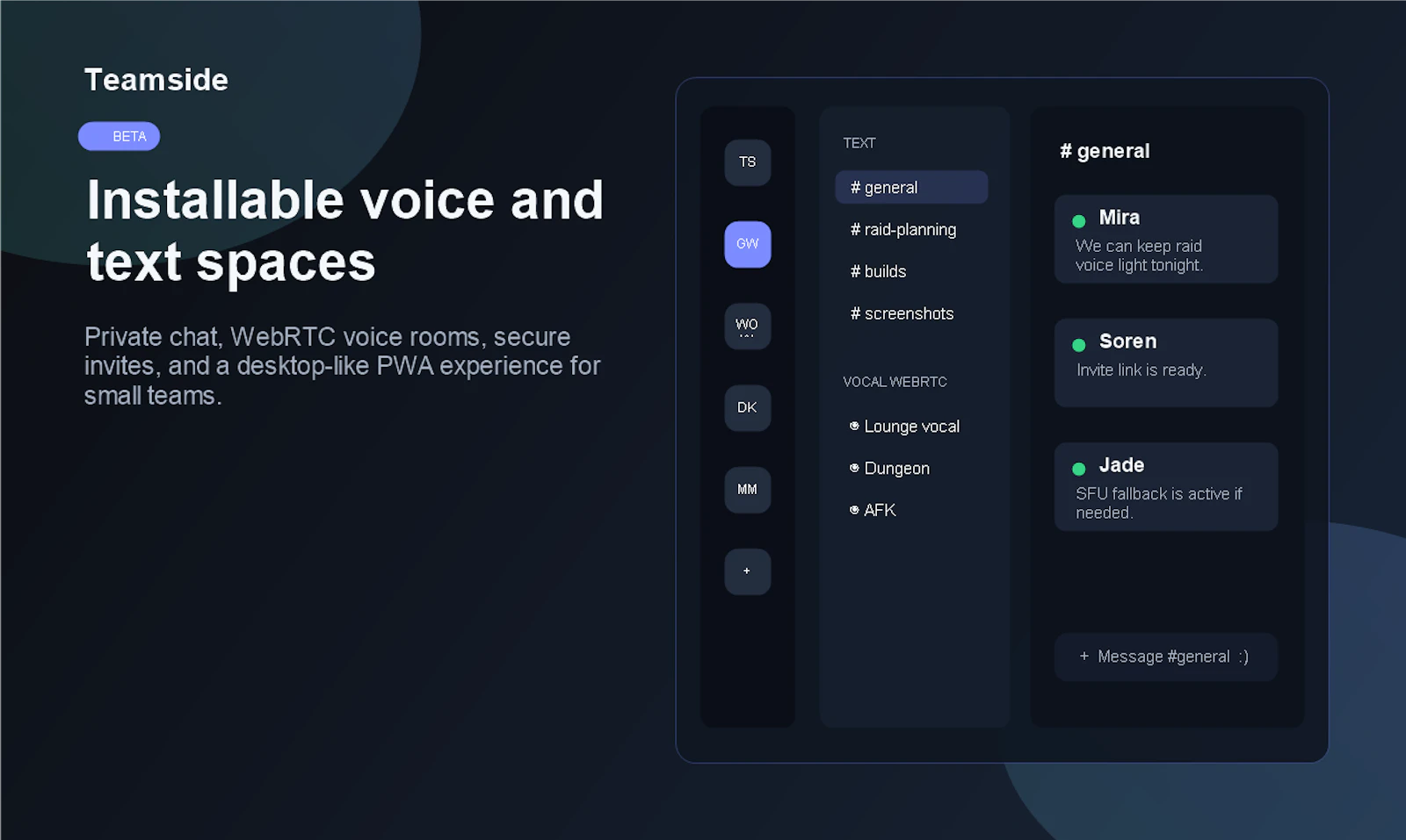 Teamside screenshot 1