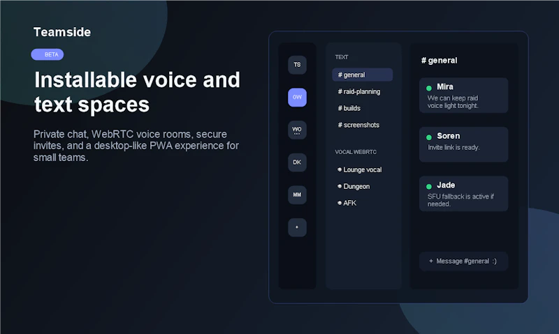 Teamside screenshot 1