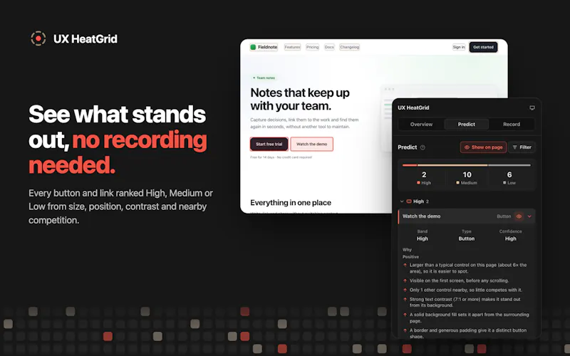 UX HeatGrid screenshot 3