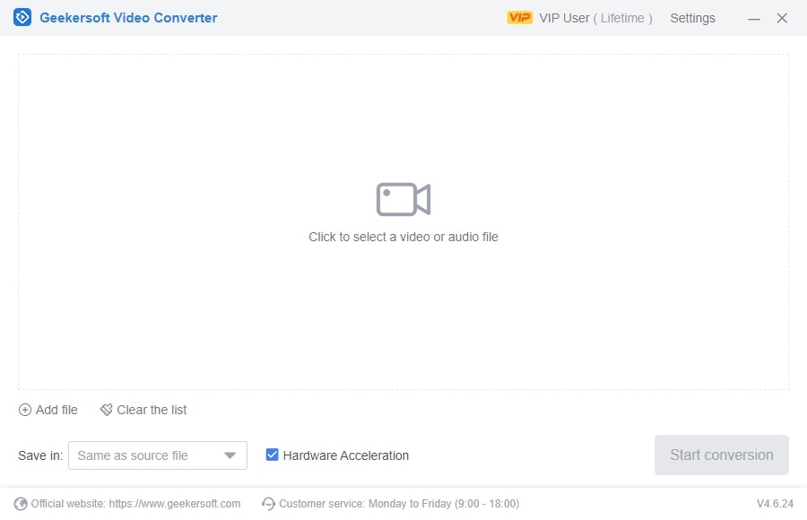 Geekersoft Video Converter media 1