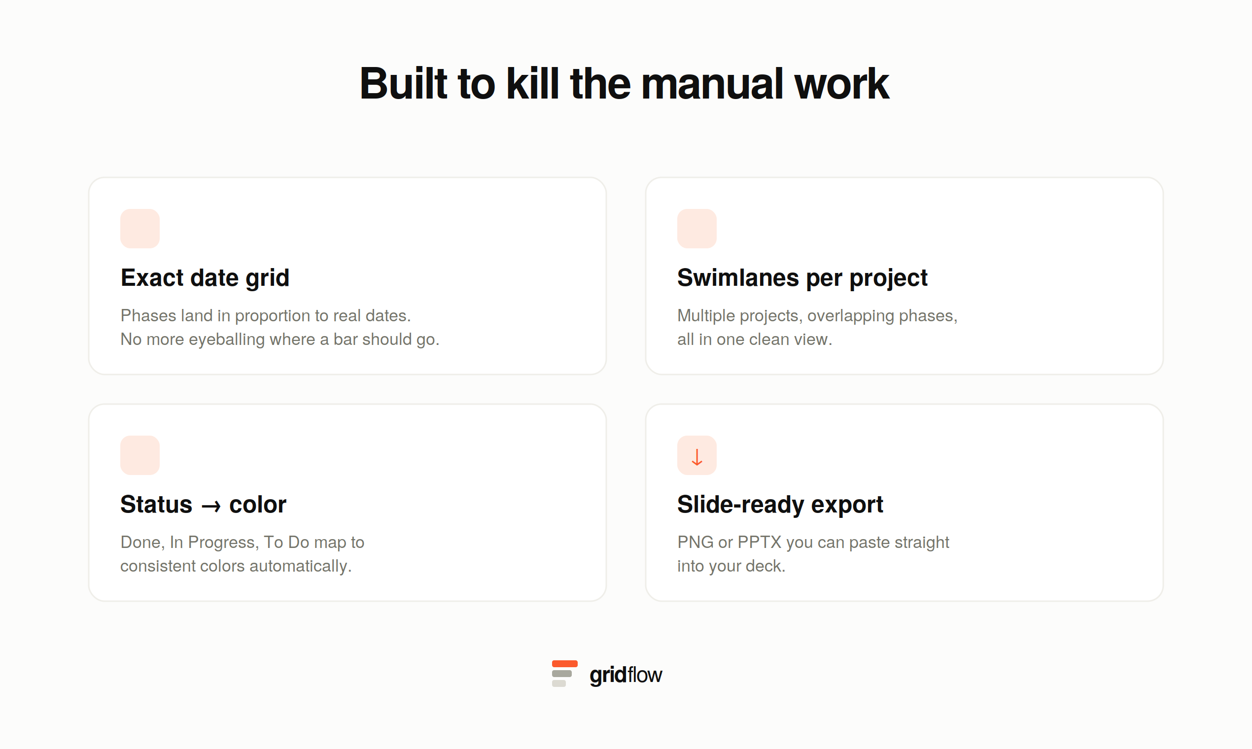 Gridflow — Excel to Program Timeline gallery image