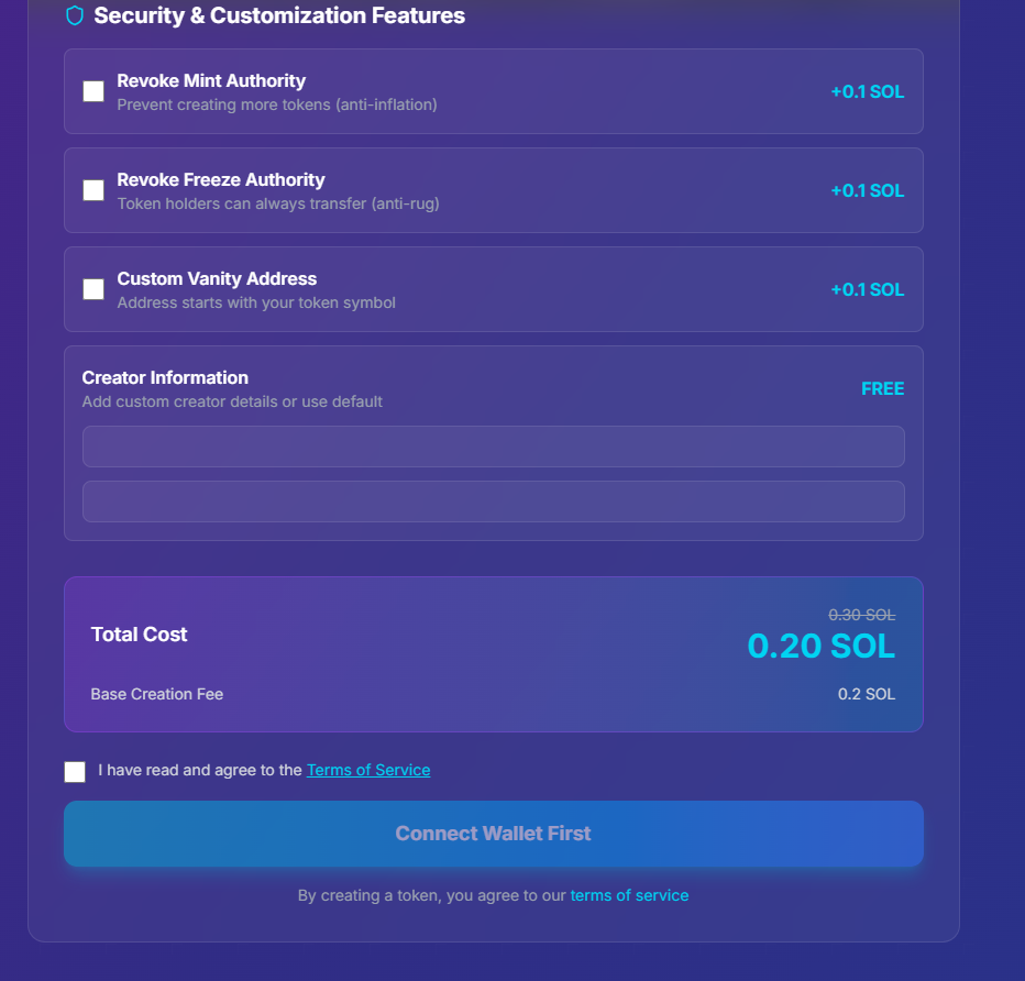 Mintana - Create your own Solana token gallery image