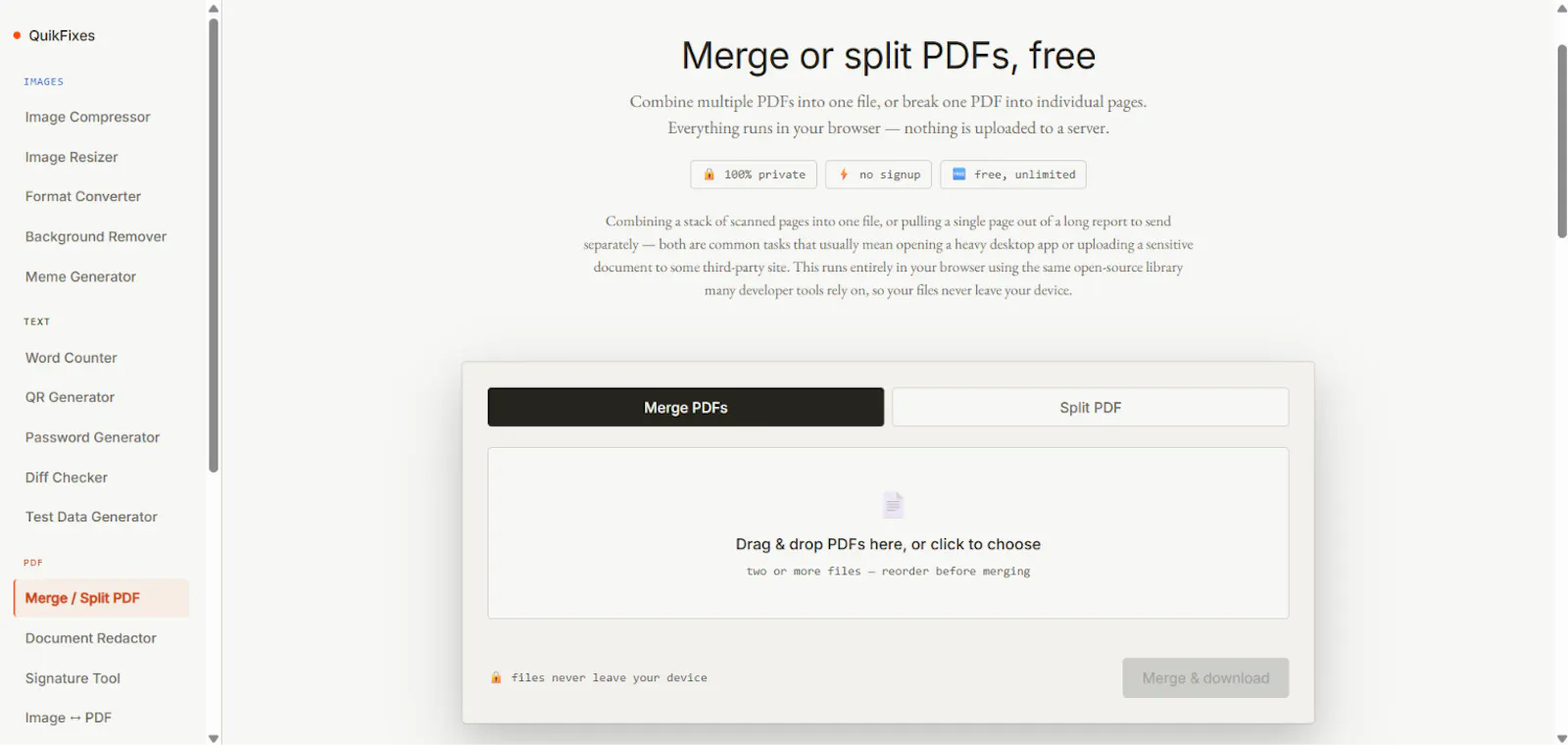 QuikFixes screenshot 2