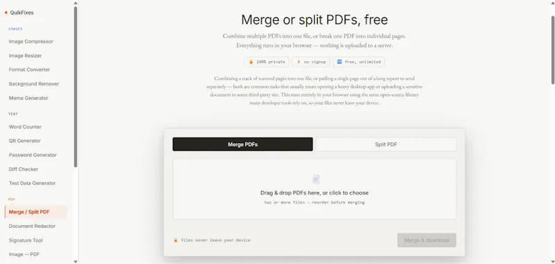 QuikFixes screenshot 2
