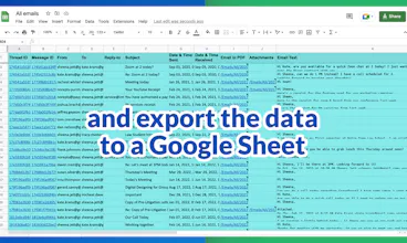 Export Emails to Sheets by cloudHQ gallery image