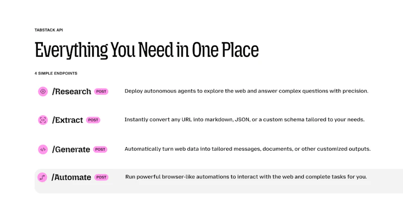 Tabstack screenshot 2