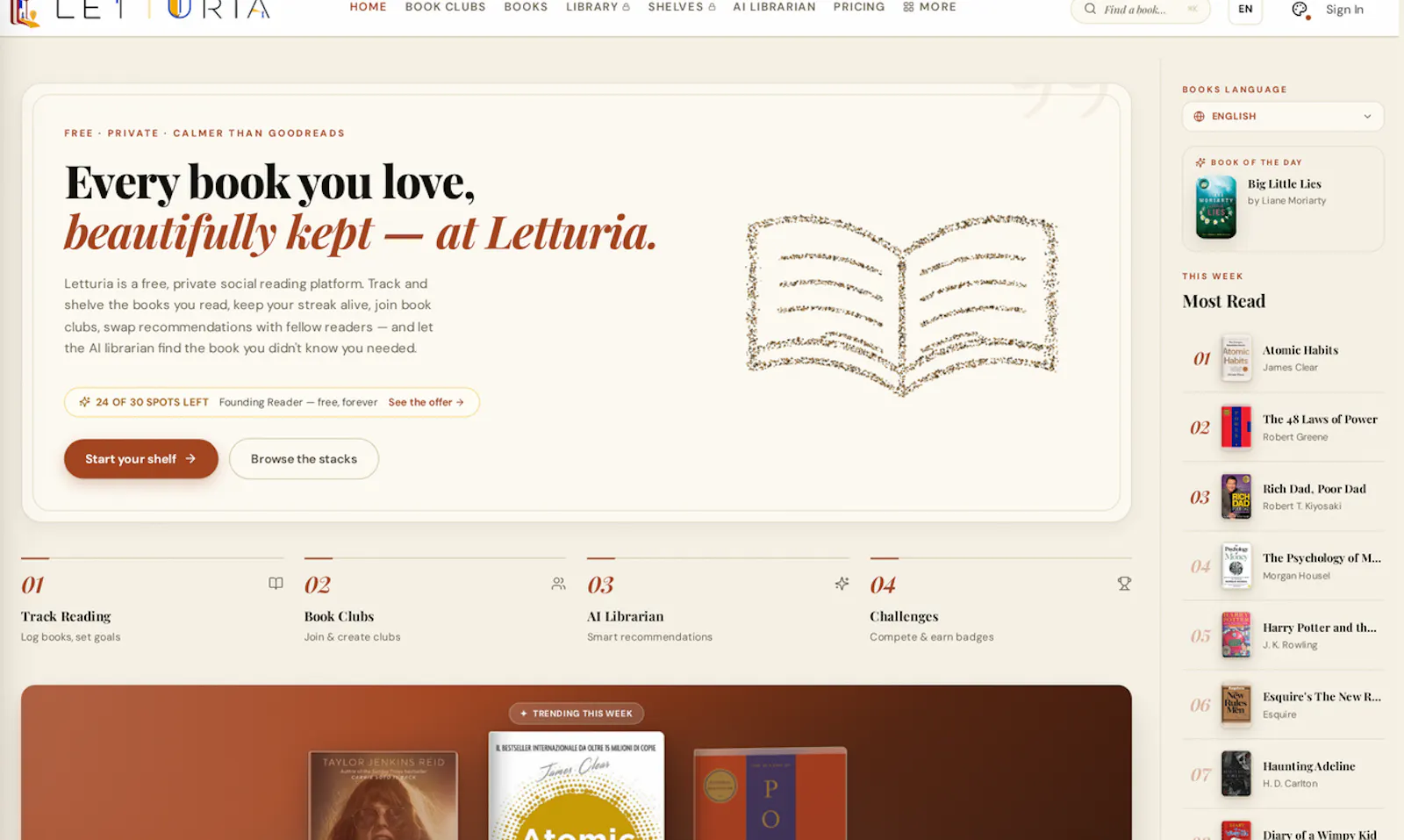 Letturia screenshot 2