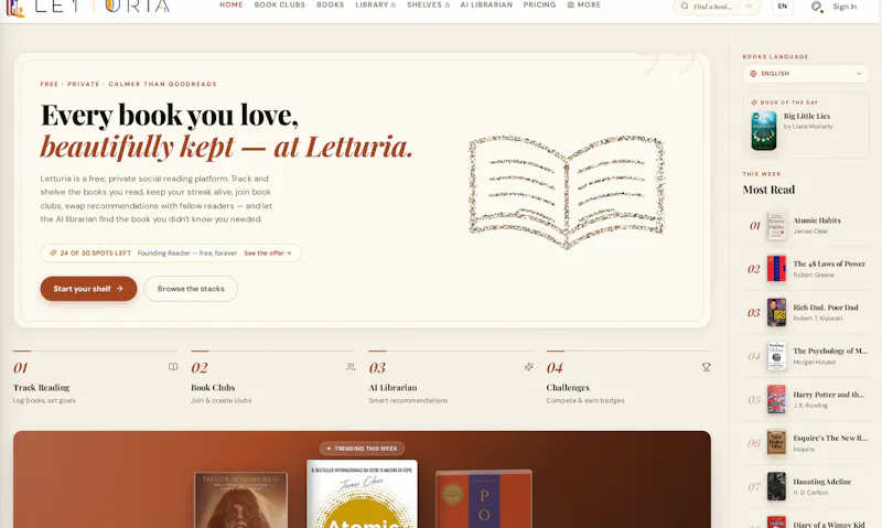 Letturia screenshot 2