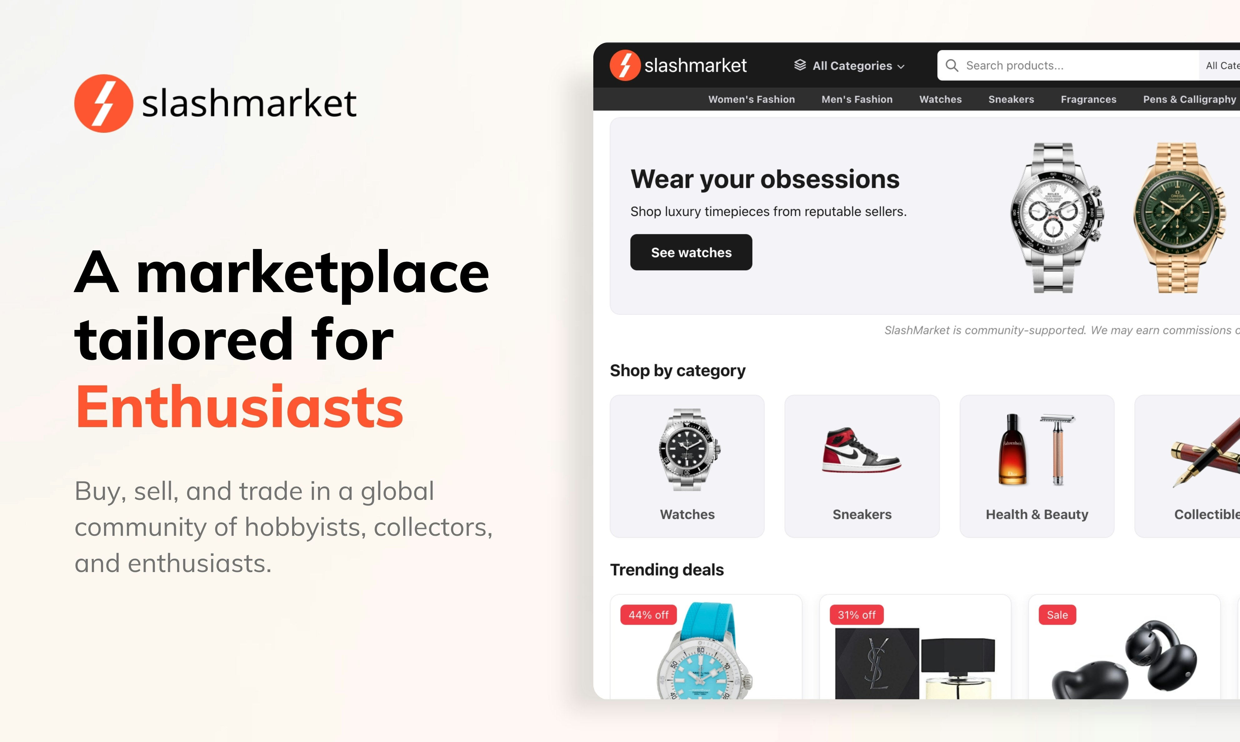Slashmarket: Enthusiast Marketplace Medien 1