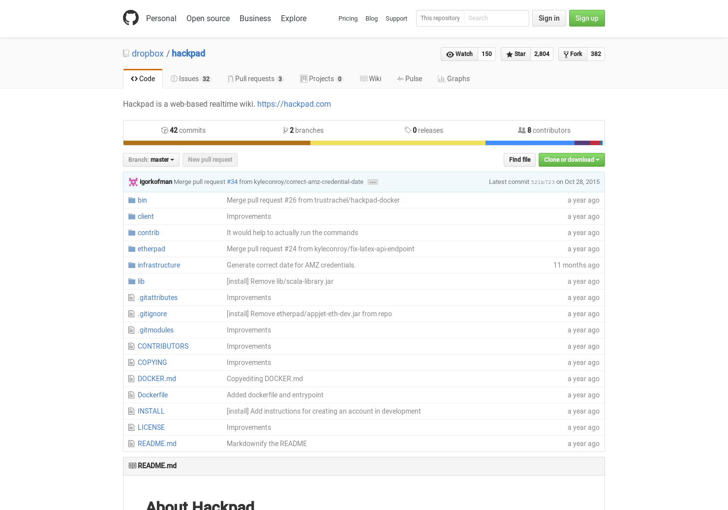 Hackpad (Open-sourced)