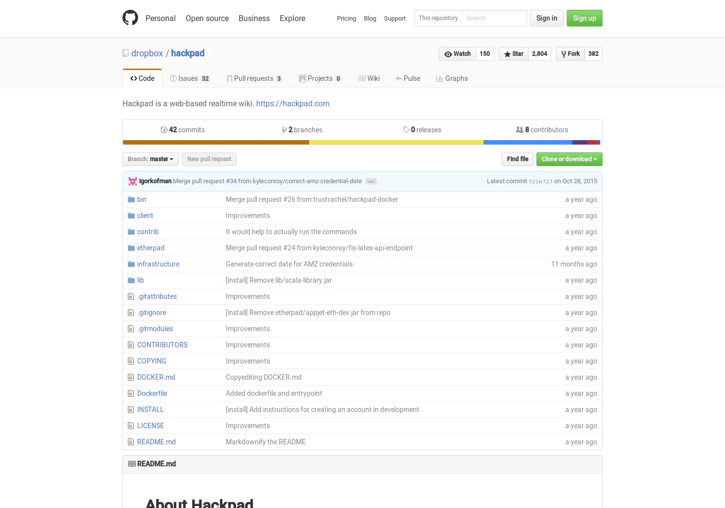 Hackpad (Open-sourced)