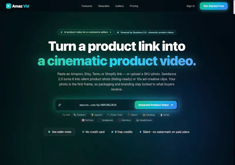 AmazVid AI product videos generator screenshot 1