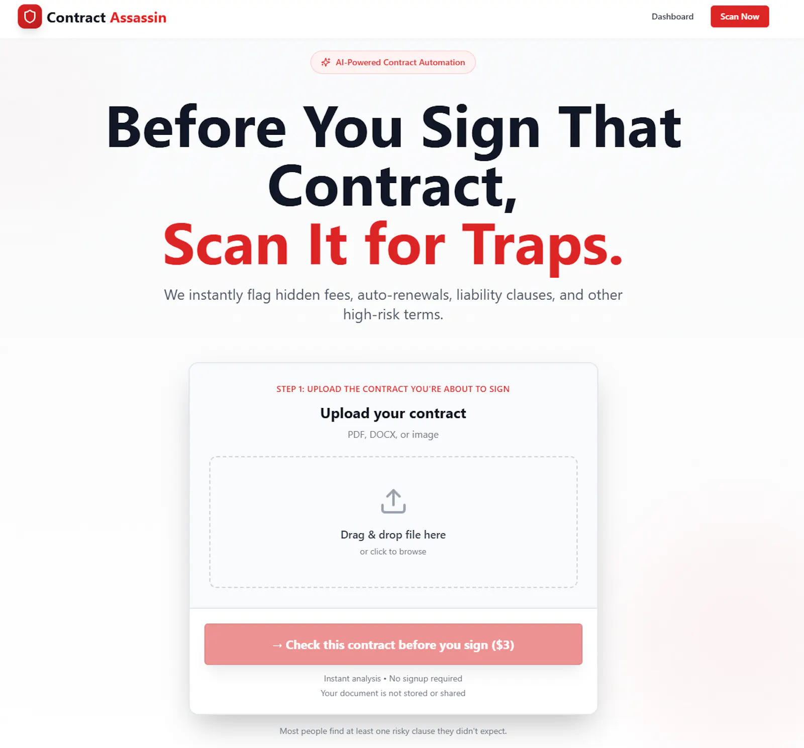 contractassassin.com screenshot 2