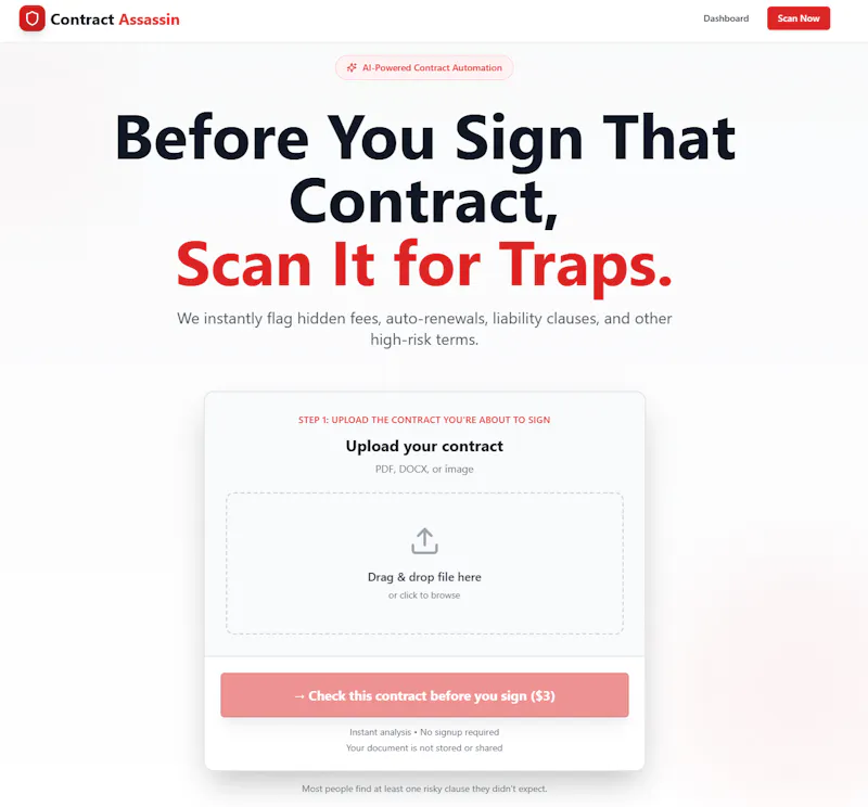 contractassassin.com screenshot 2
