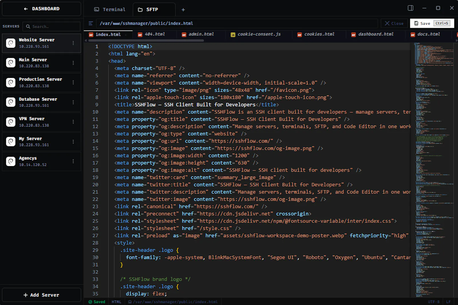 SSHFlow screenshot 2