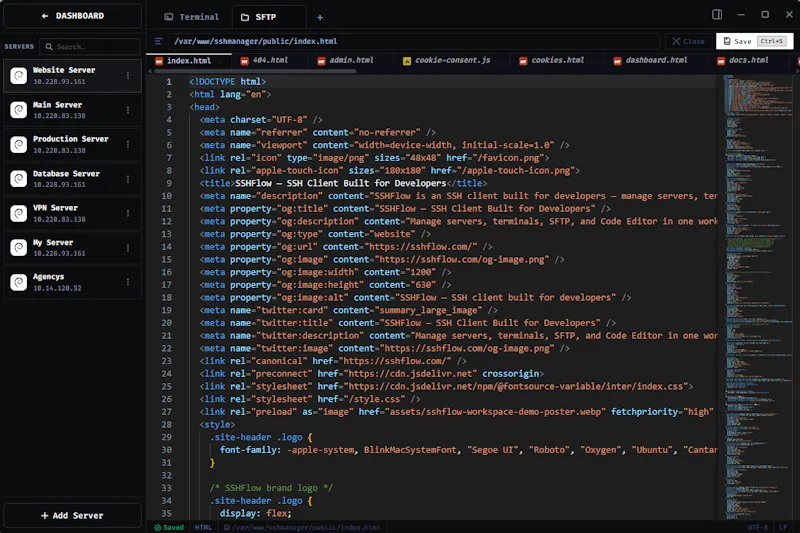 SSHFlow screenshot 2