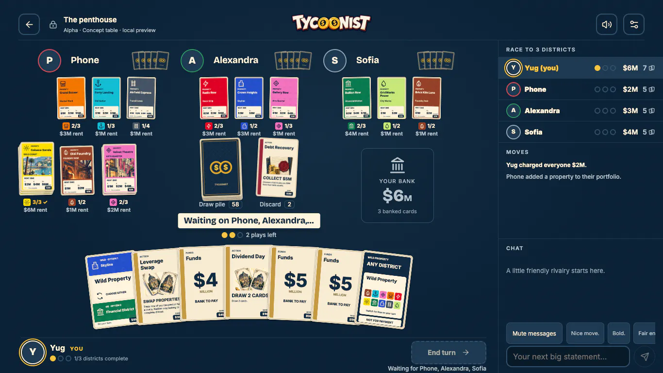 Tycoonist - Property Card Trading Game gallery image