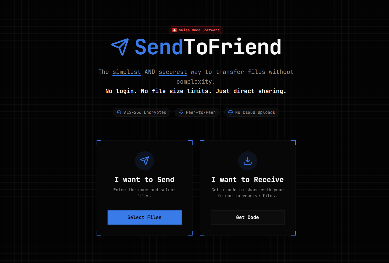 SendToFriend - Main product screenshot demonstrating key features and user interface