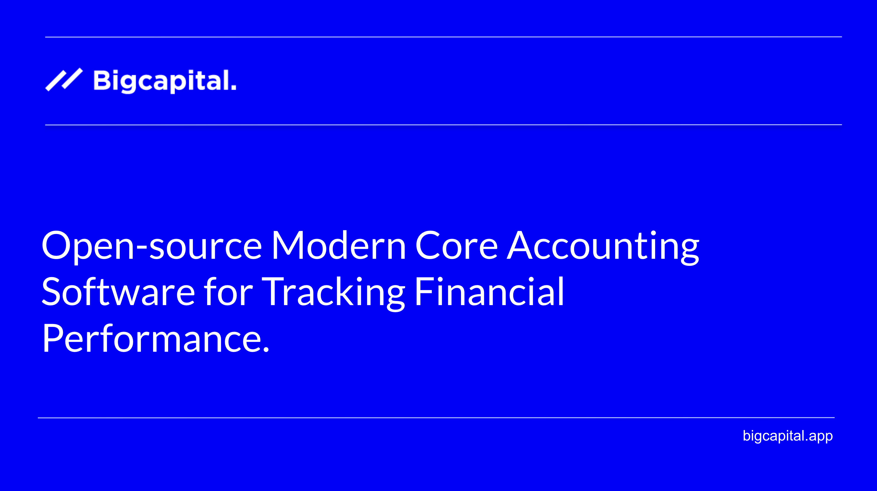 startuptile Bigcapital-Modern open-source core accounting software 