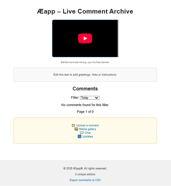 Æapp - Main product screenshot demonstrating key features and user interface