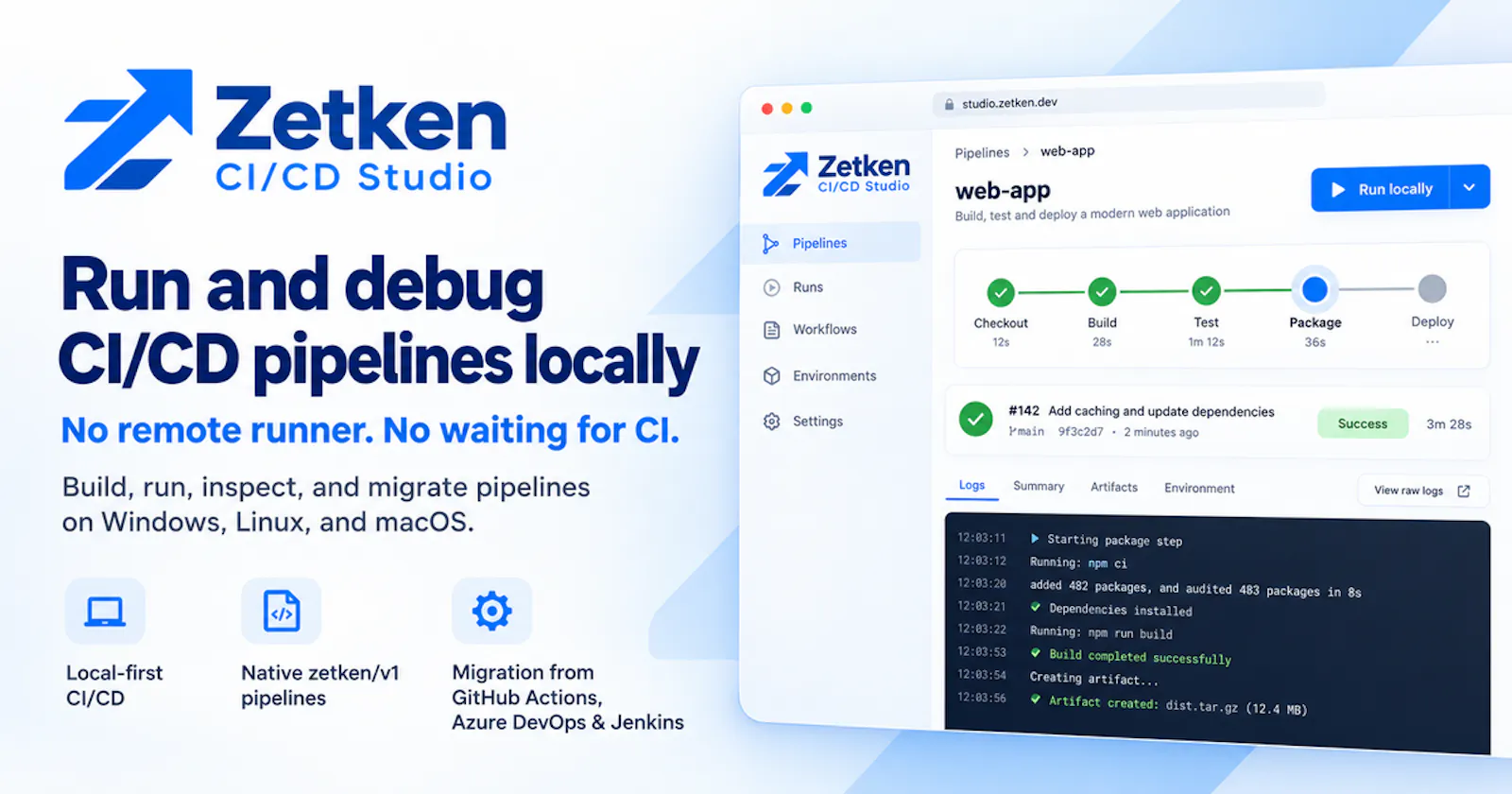 Zetken CI/CD Studio screenshot 2