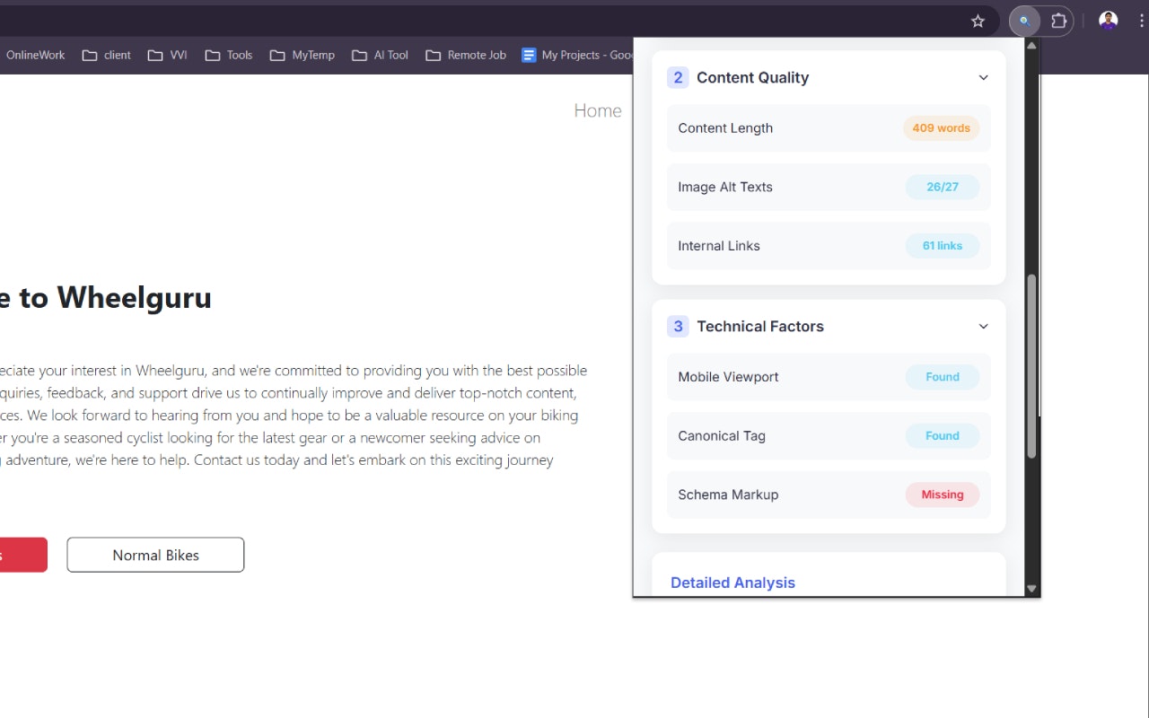 SEO Checklist | On-Page SEO Analyzer  - Screenshot 3 preview