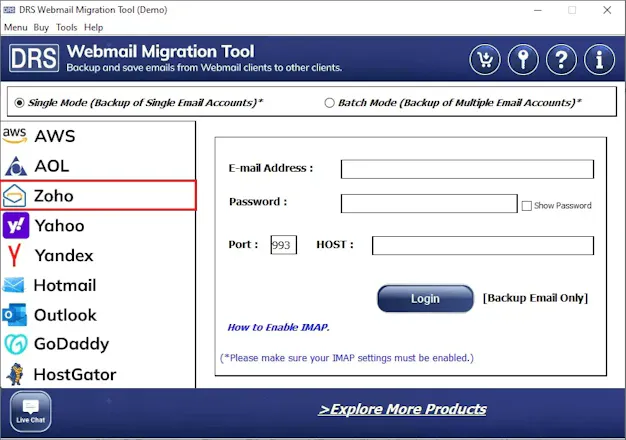 Zoho Mail Backup & Migration Tool gallery image
