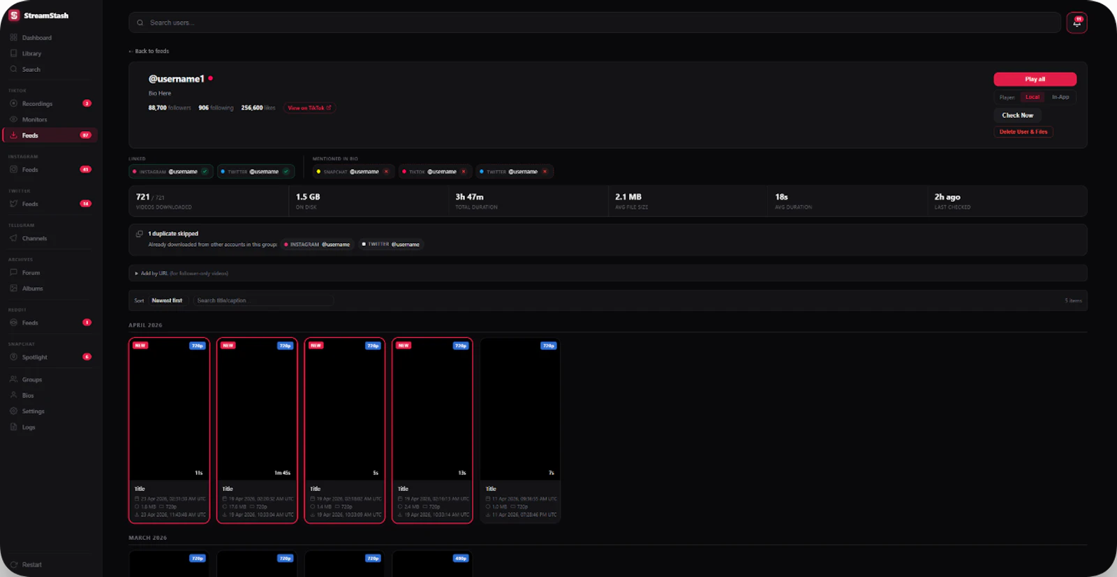 StreamStash screenshot 3
