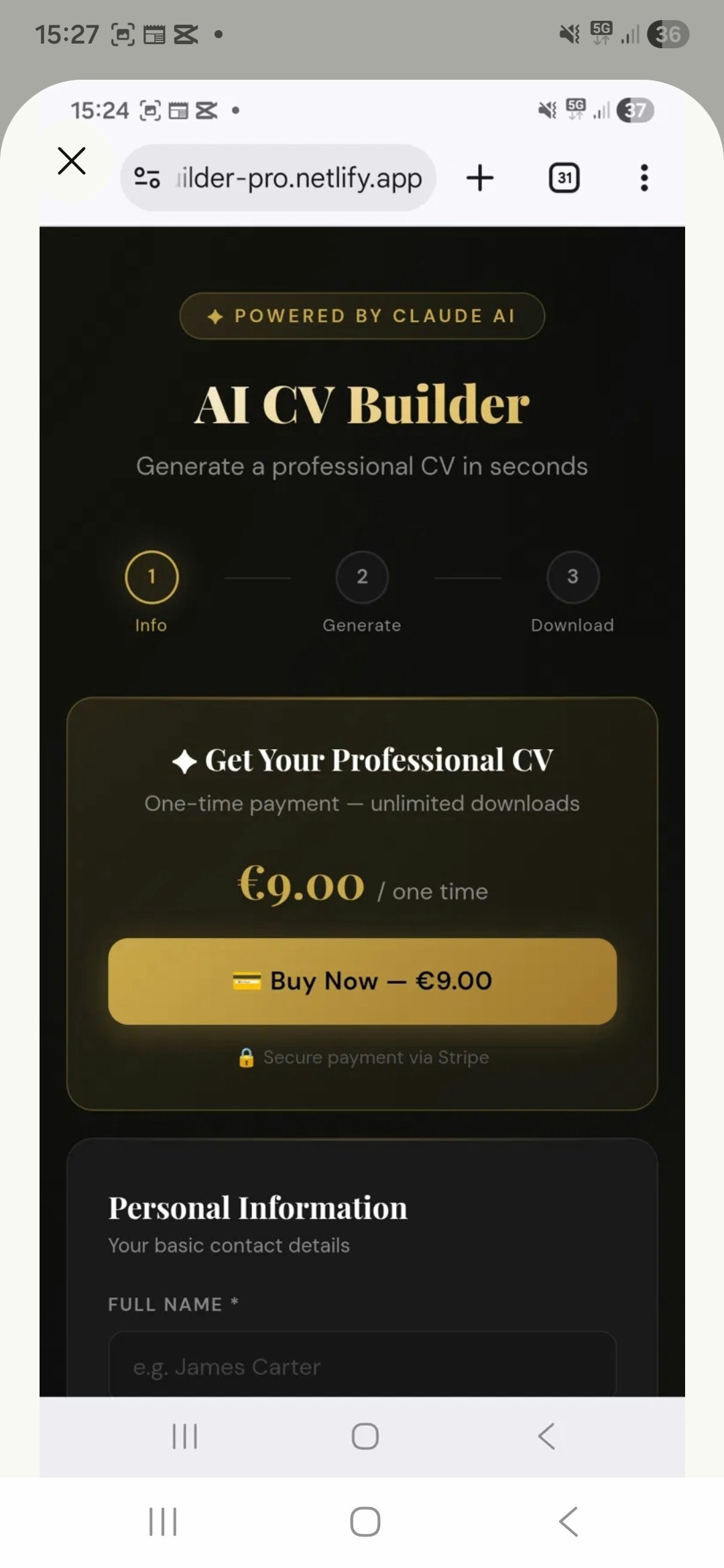AI CV Builder gallery image