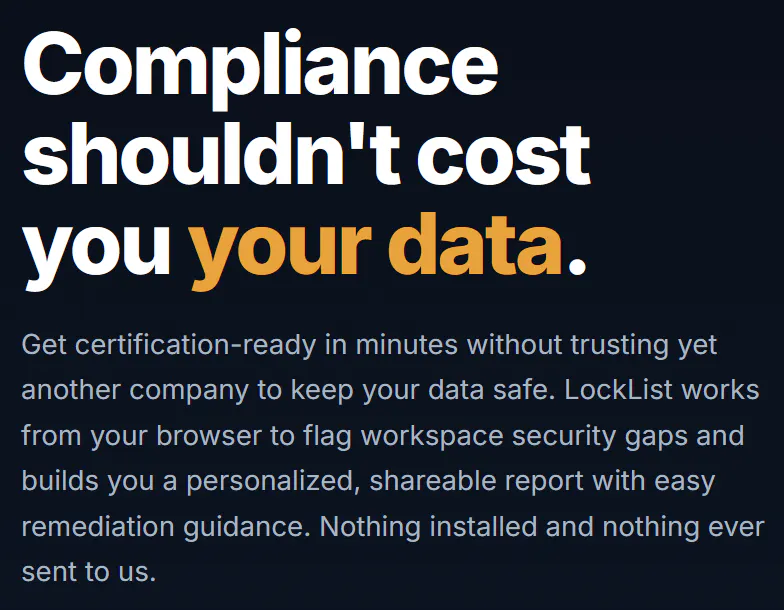 LockList: The First ZeroTrust Compliance gallery image