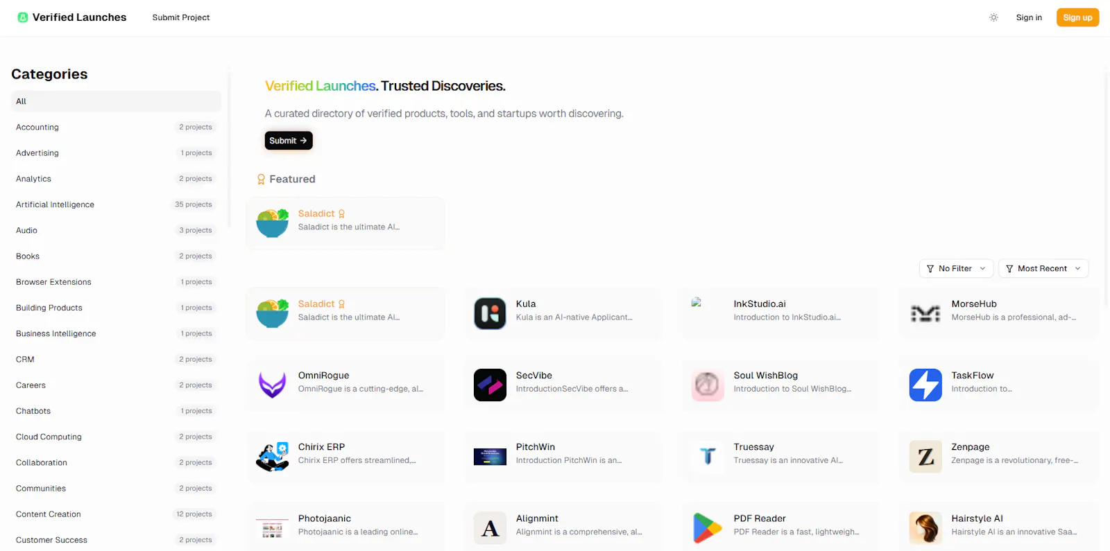 Verified Launches screenshot 1